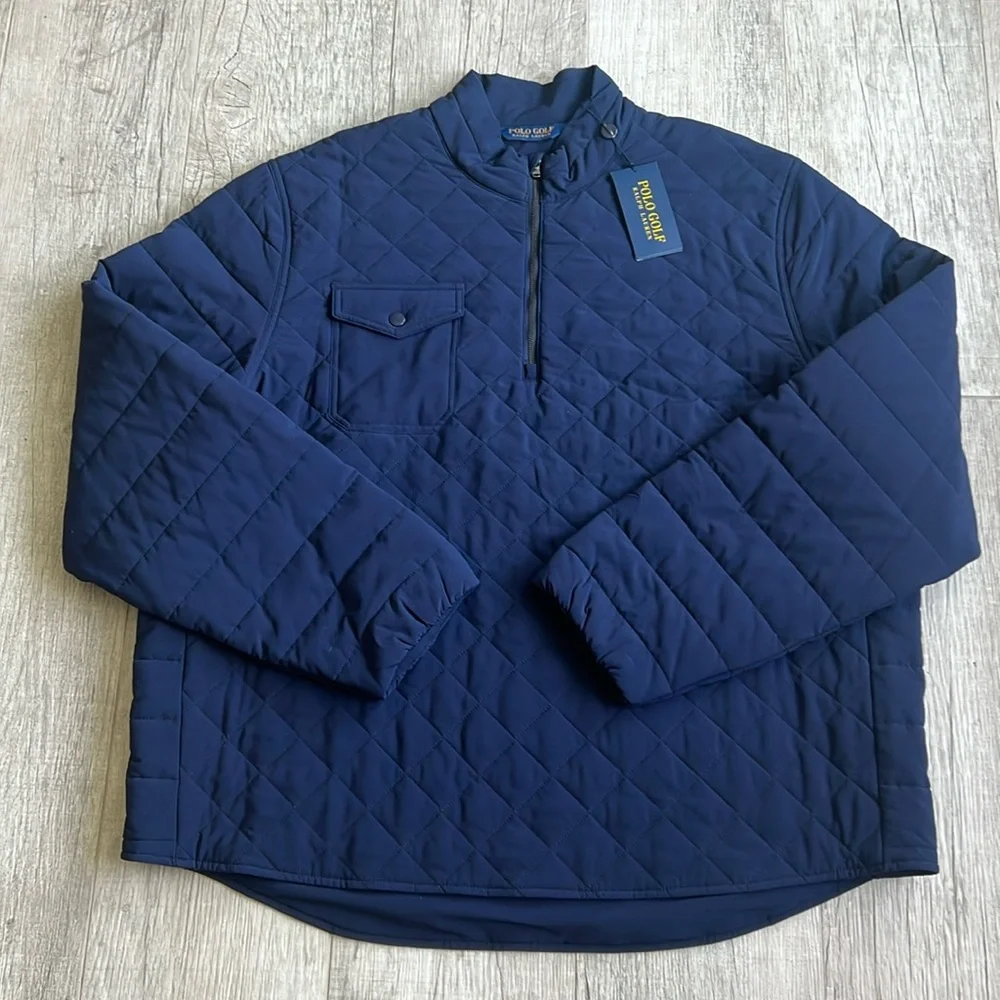 Polo‎ Ralph Lauren Golf Diamond Quilted 1/4 Zip Mockneck Pullover Jacket XXL